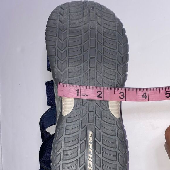 Skechers Luxe Women’s Navy Foam Sandals 11 Length - Picture 13 of 14